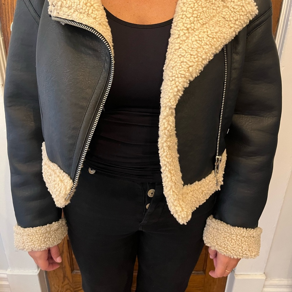 Zara Brown Bomber Jacket